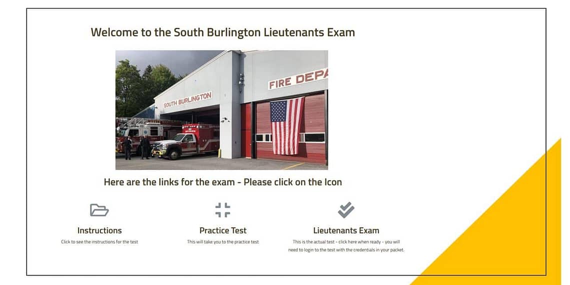 South Burlington VT Promotional Exam