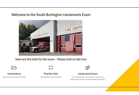 South Burlington VT Lieutenants Exam
