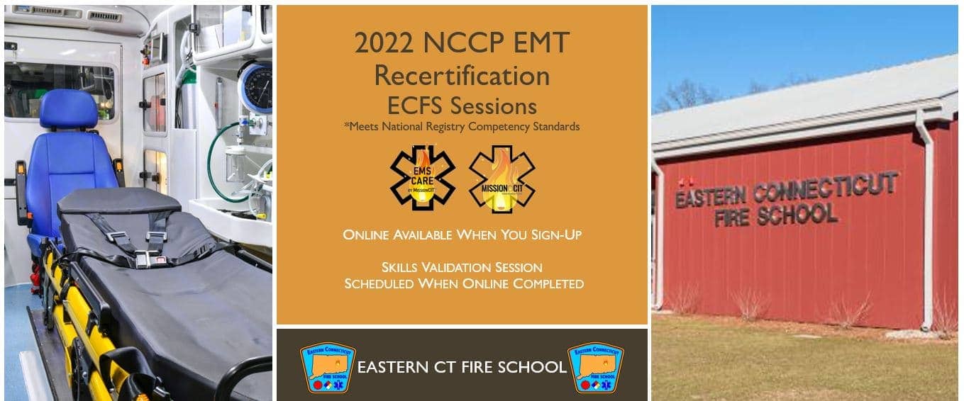 EMT Recertification Courses in CT at ECFS