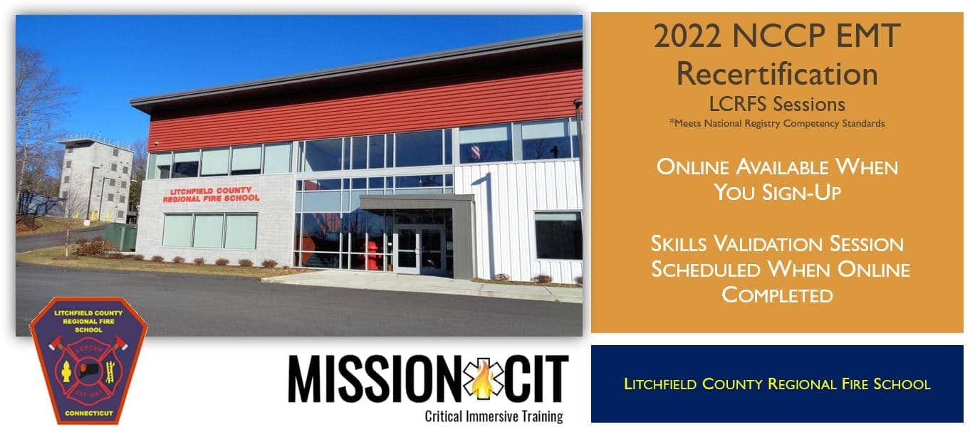 EMT Recertification Courses in CT at LCRFS